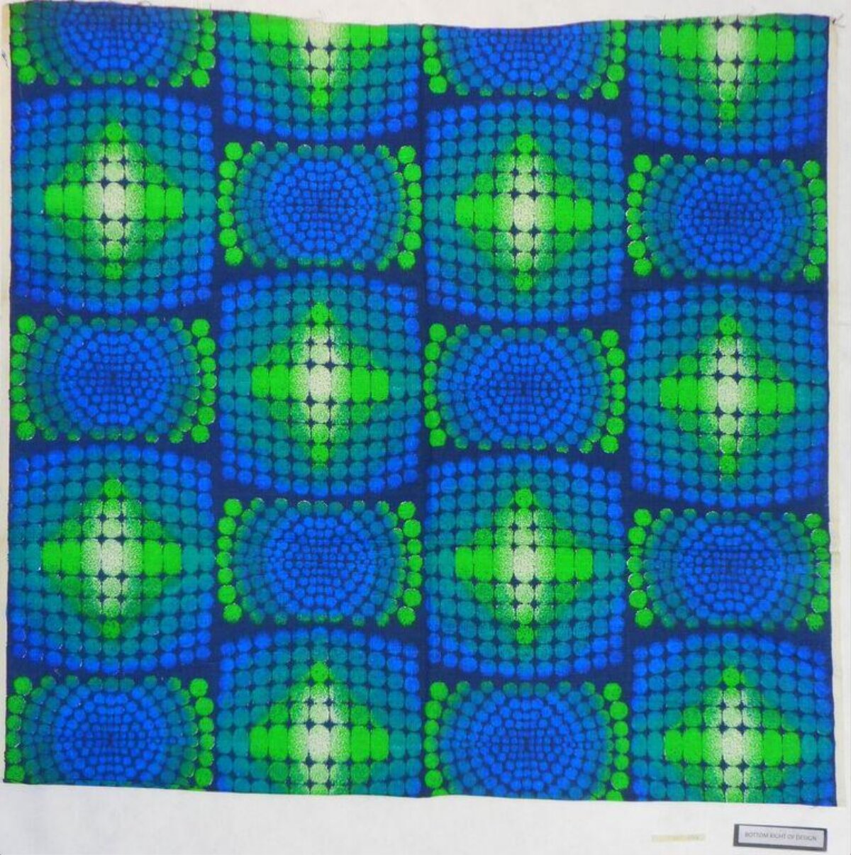 Blue Green Geometric Dot Textile Pattern