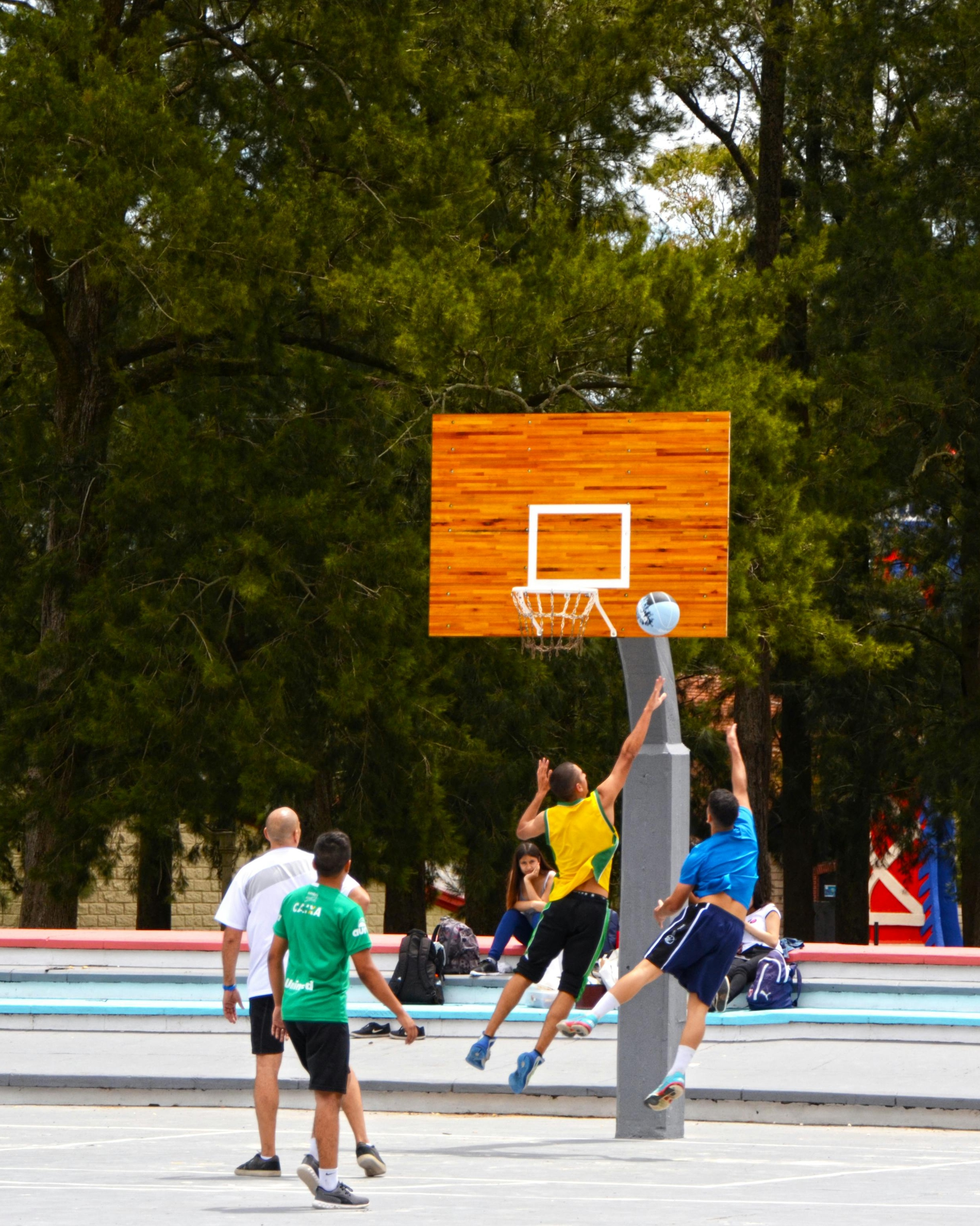 Outdoor Pickup Basketball Game