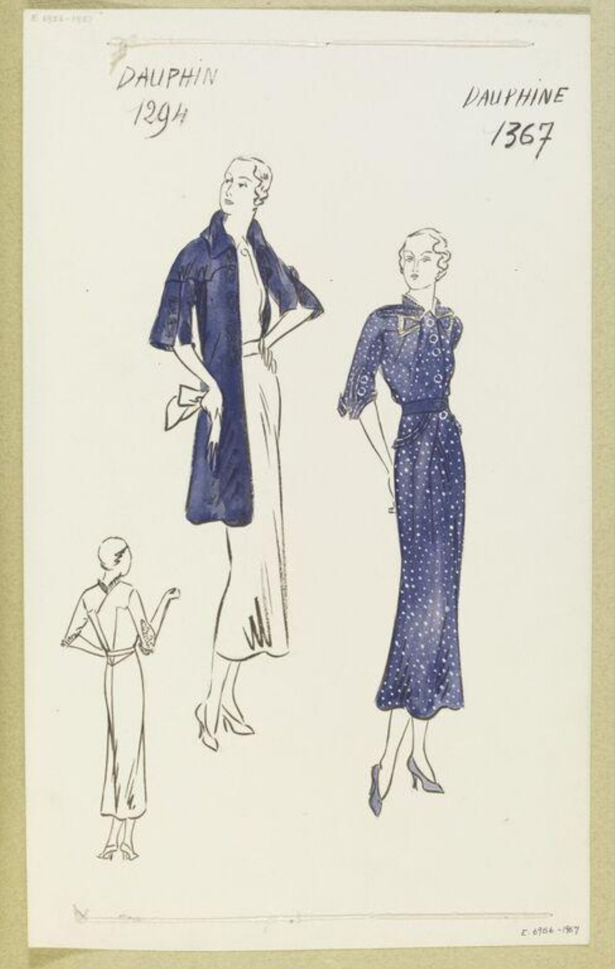 Vintage Women's Fashion Design Sketches
