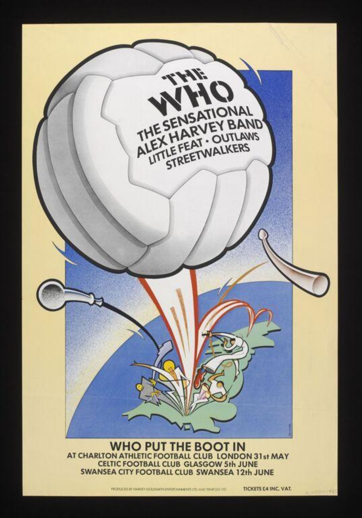 The Who Football Themed Concert Poster