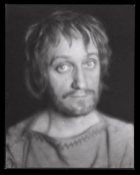 Black and White Portrait of Bearded Man