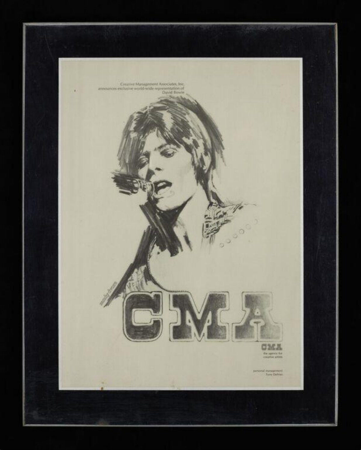 Framed David Bowie CMA Promotional Poster