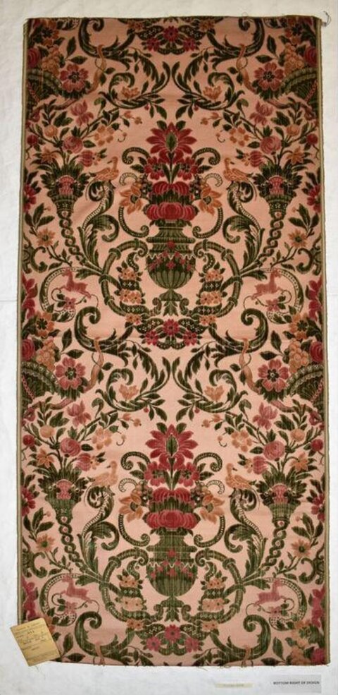 Vintage Floral Patterned Fabric Sample