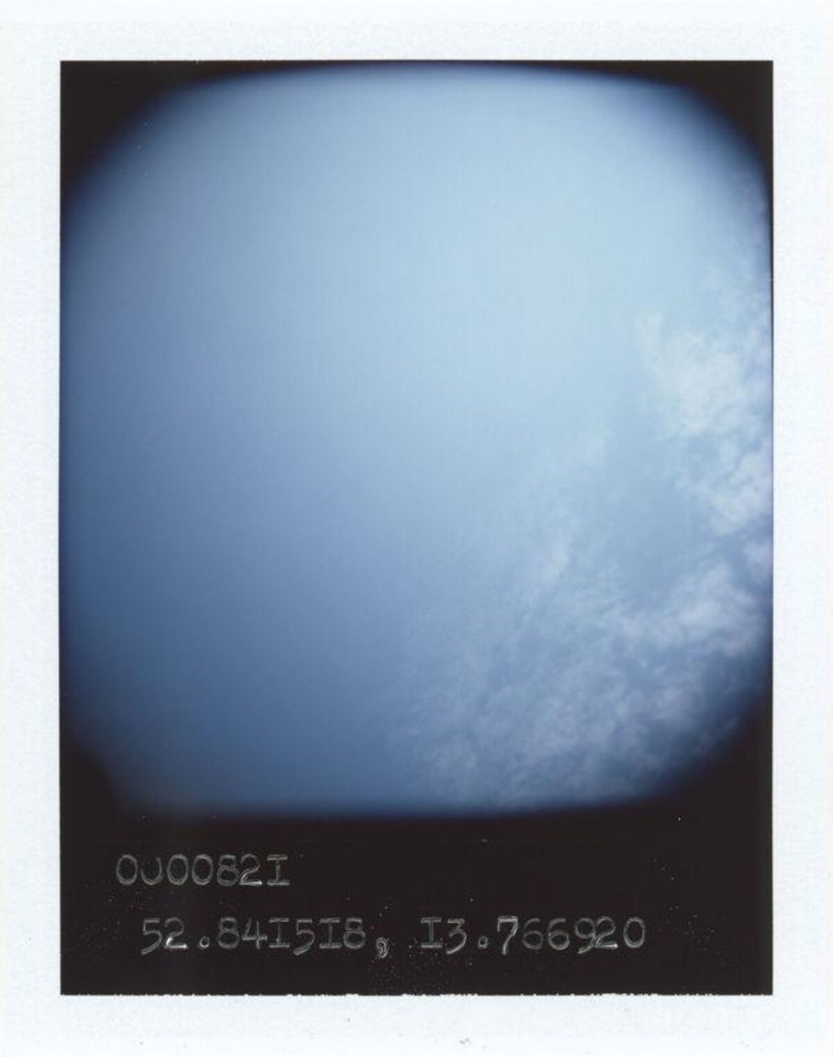 Polaroid Shot of Blue Sky
