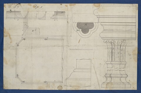 Architectural Drawing of Classical Column