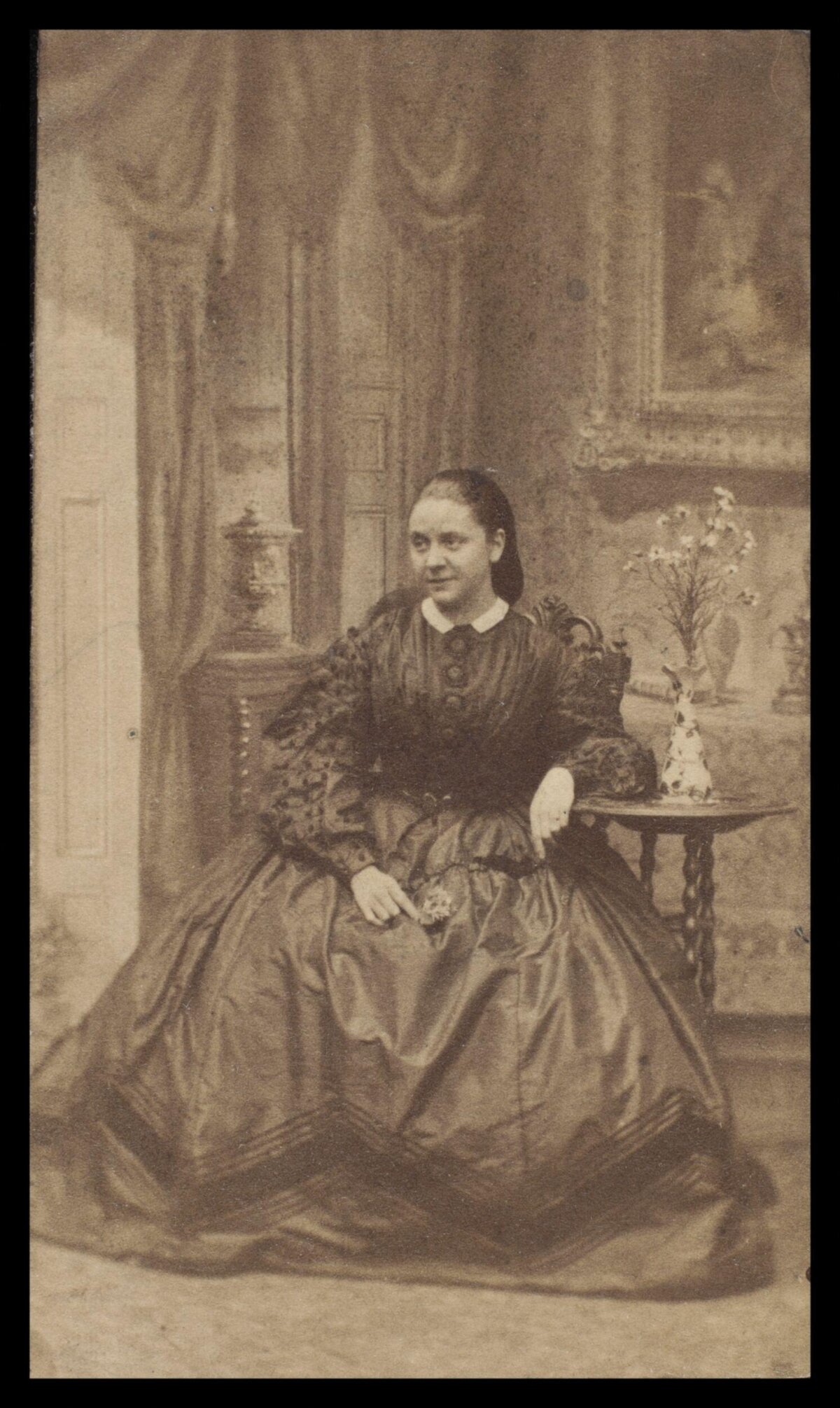 Vintage Studio Portrait of Seated Woman