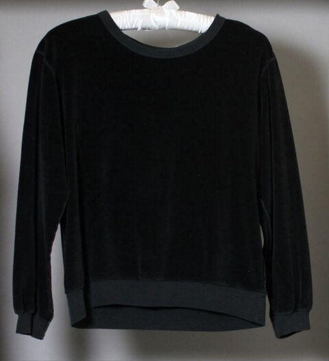 Black Velvet Long Sleeve Sweater