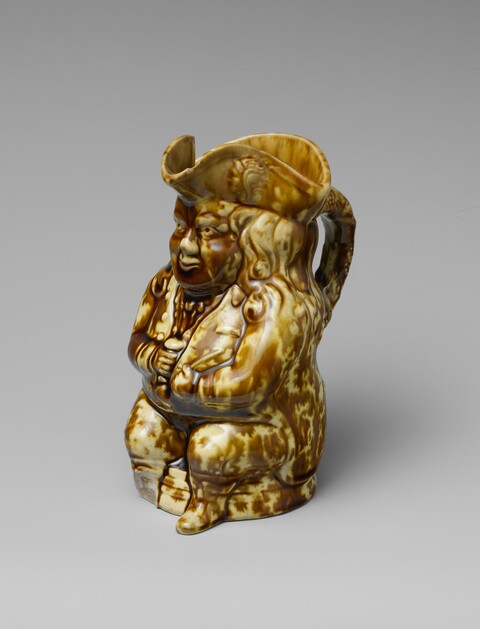 Brown Glazed Ceramic Toby Jug