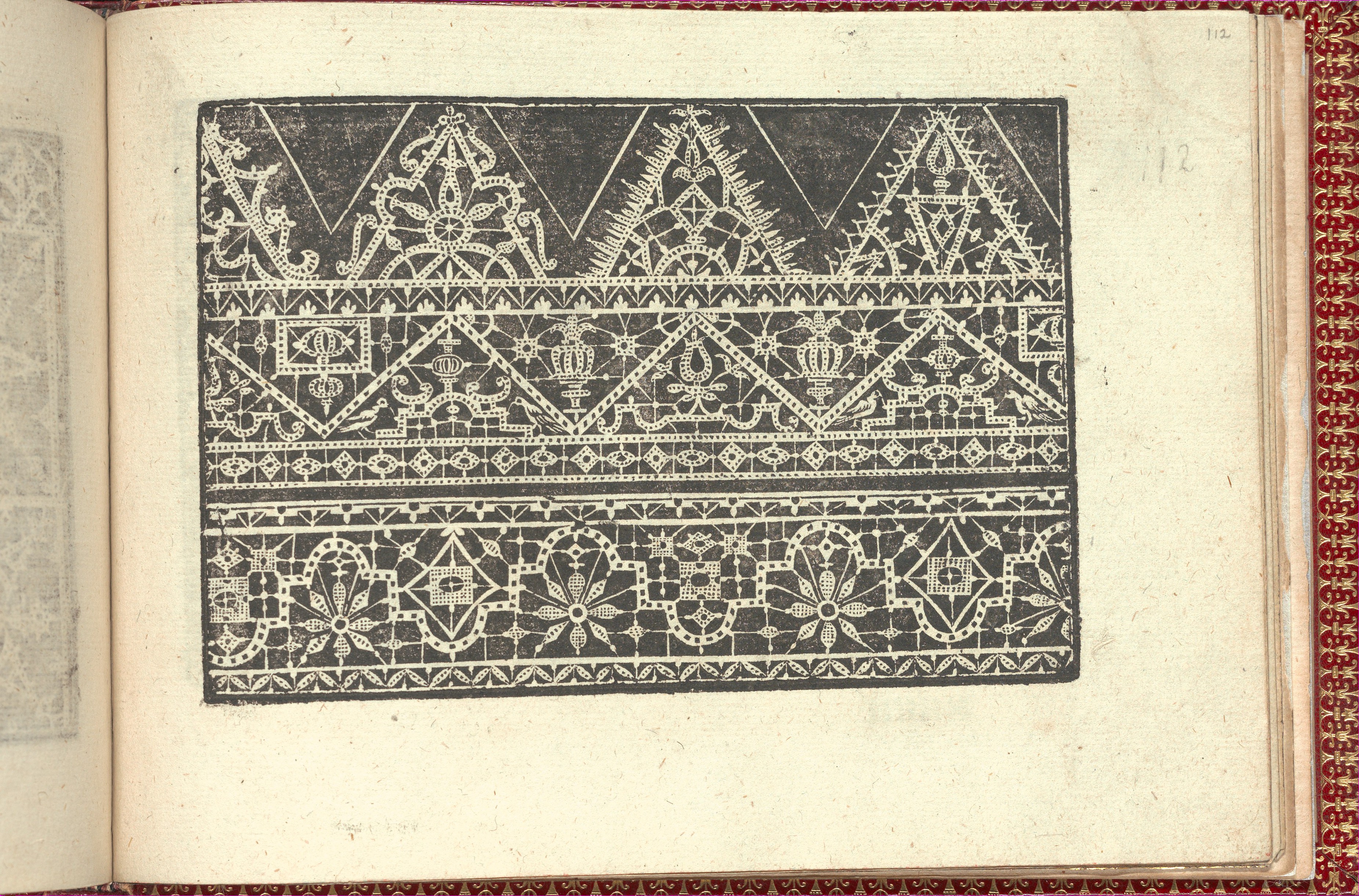 Historical Geometric Lace Pattern Print
