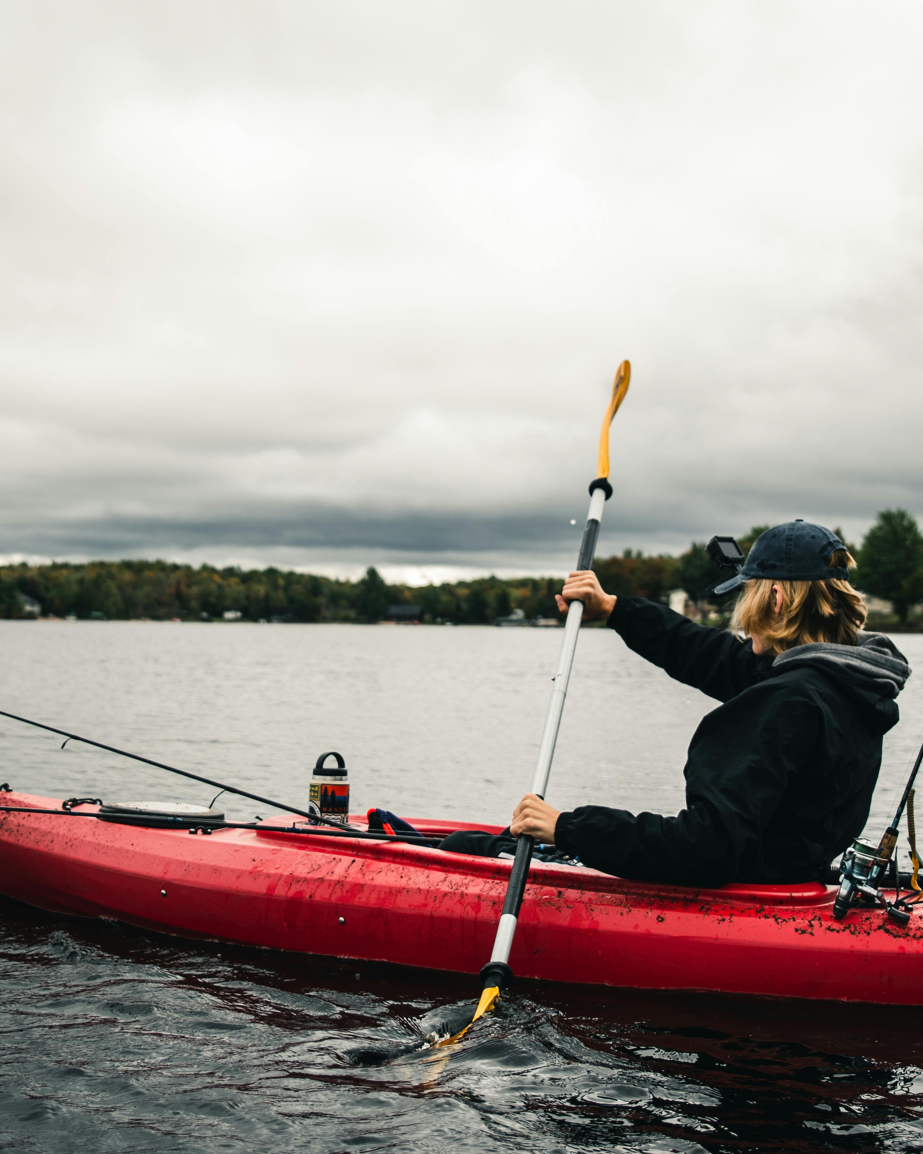 Kayak Fishing on a Lake