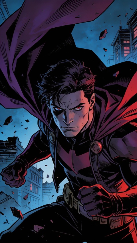 Red Hood Comic Superhero Art