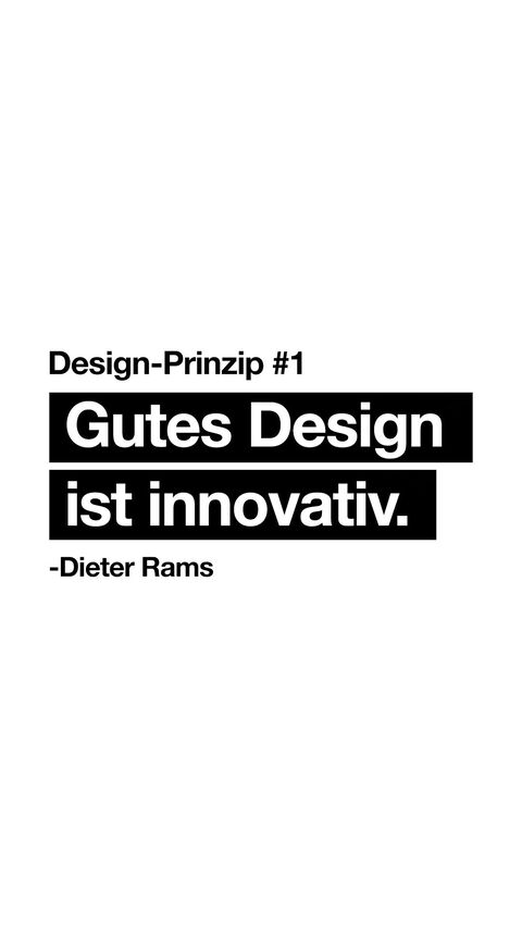 Dieter Rams First Good Design Principle
