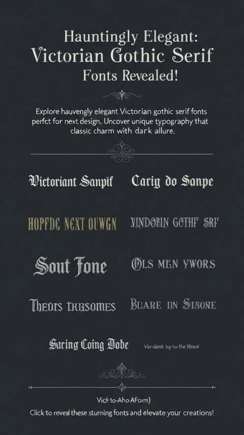 Victorian Gothic Serif Font Showcase