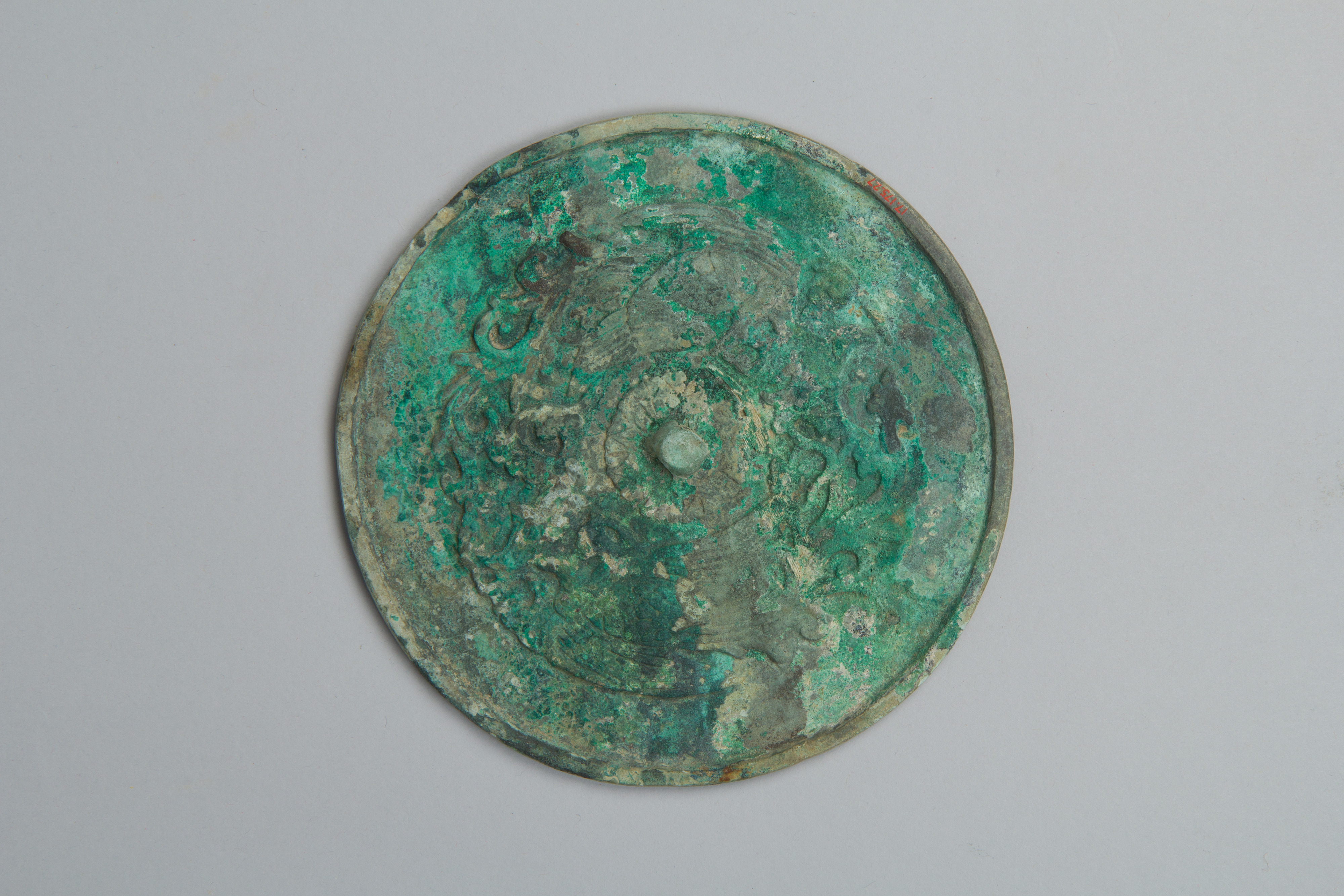 Ancient Green Patina Bronze Mirror