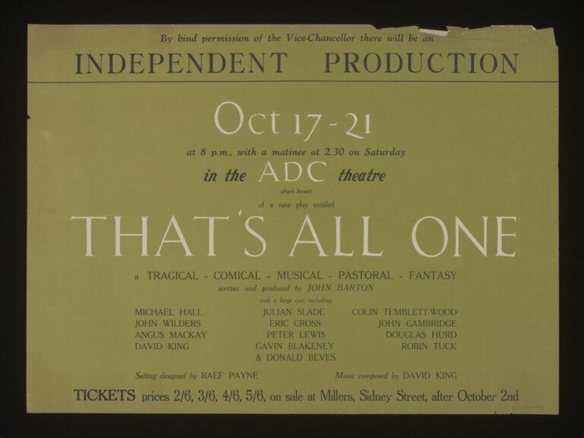 Vintage That's All One Play Poster