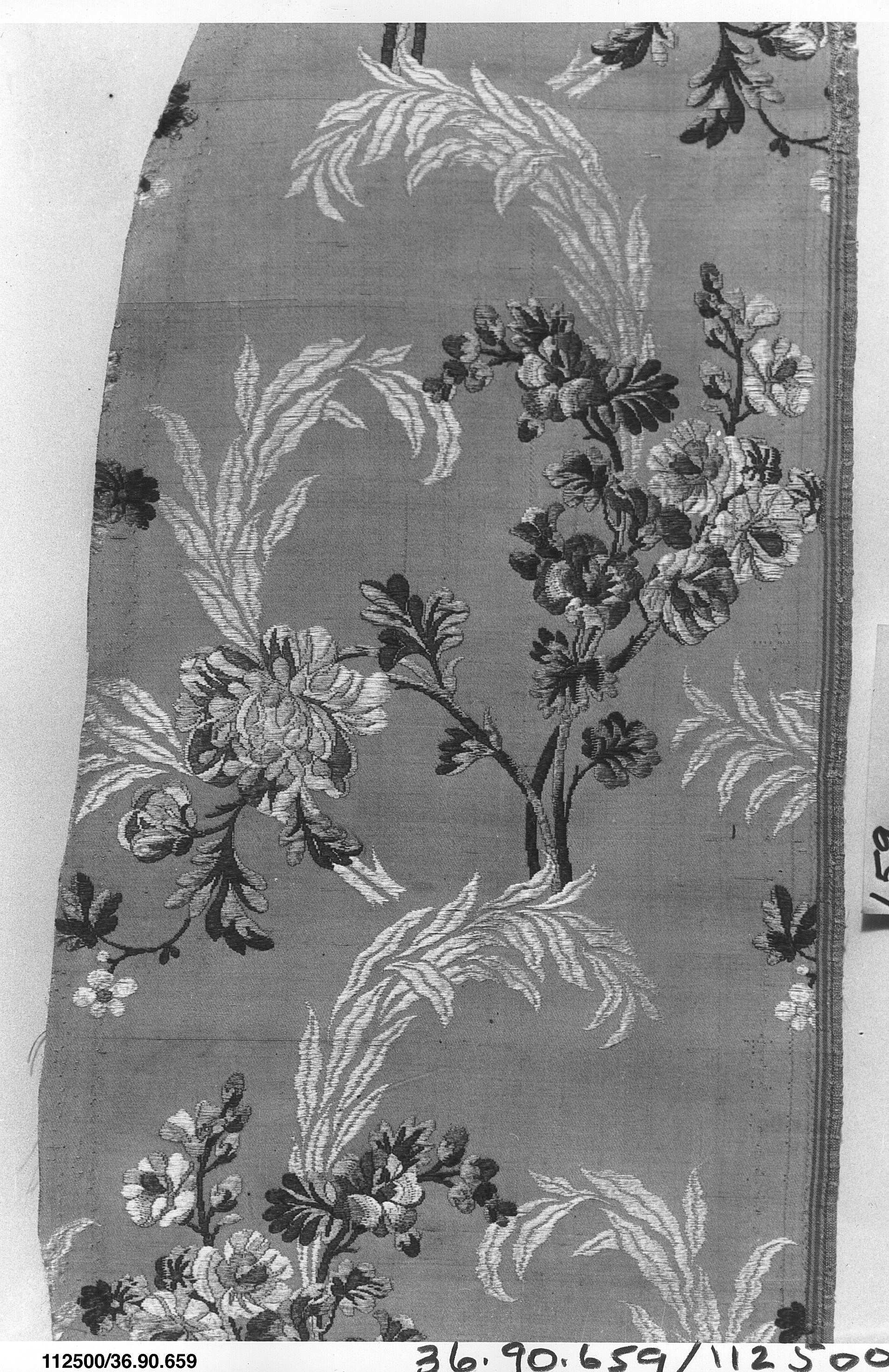 Floral Pattern Woven Textile Fragment