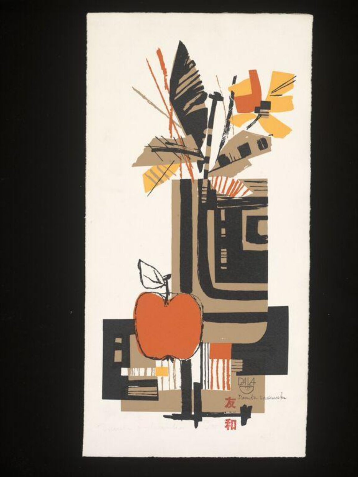 Abstract Still Life With Apple