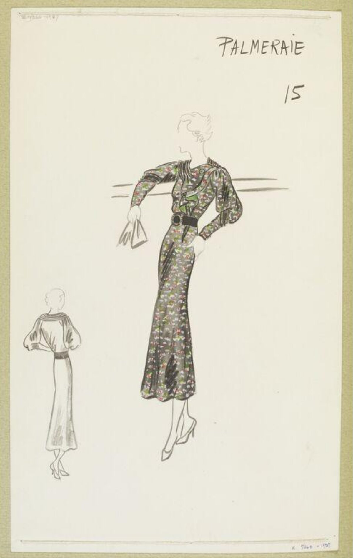 Vintage Dress Fashion Sketch