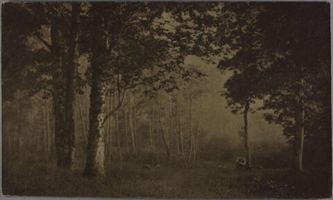 Vintage Woodland with Resting Figure