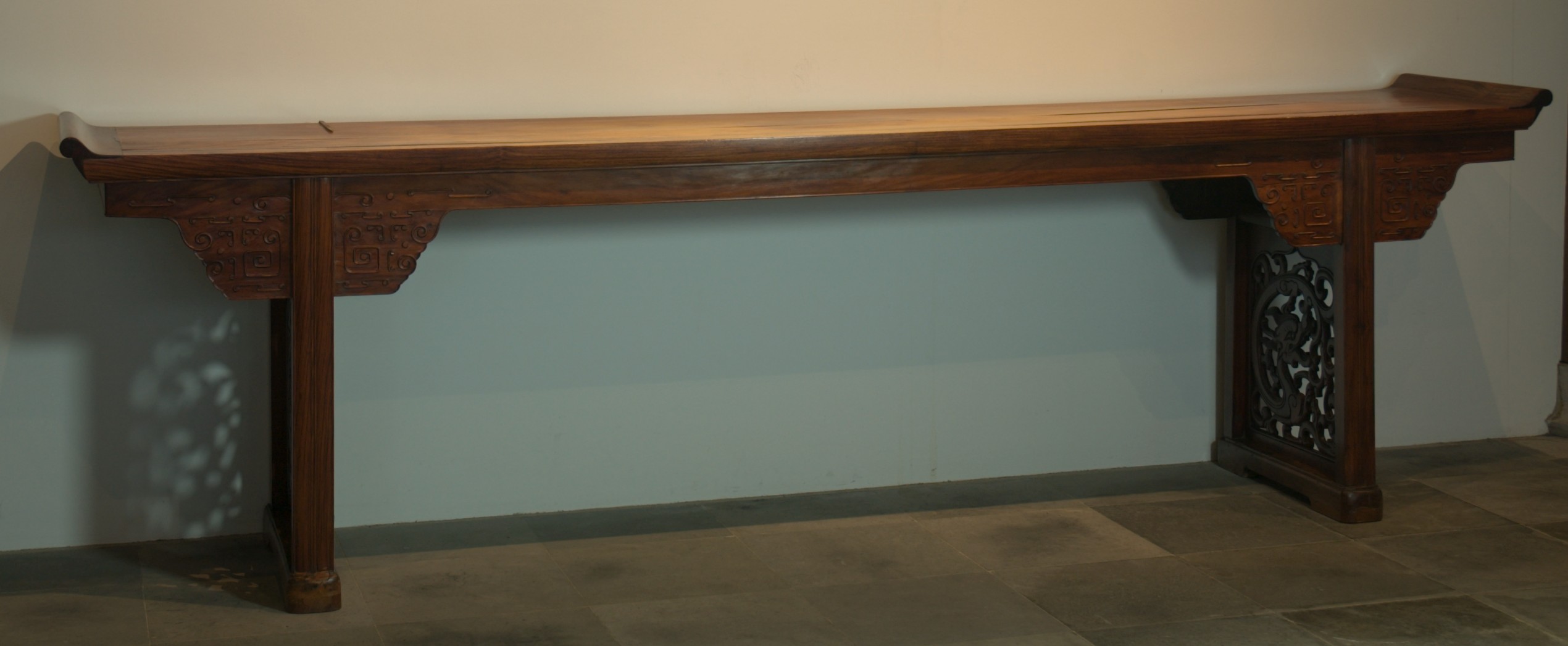 Traditional Chinese Carved Wooden Long Table