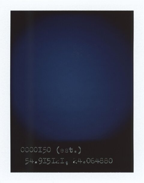 Polaroid with Handwritten Coordinates