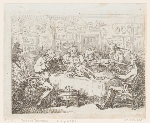 Peter's Prophecy Dining Caricature
