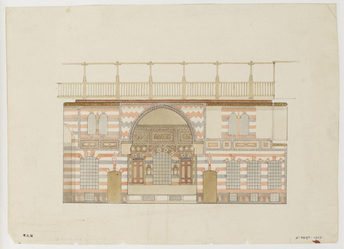 Ornate Facade Architectural Drawing