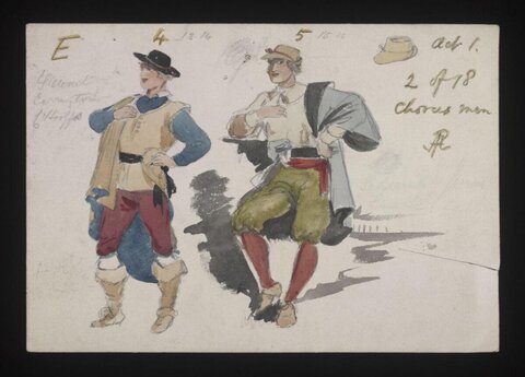 Theater Chorus Men Costume Design Sketch