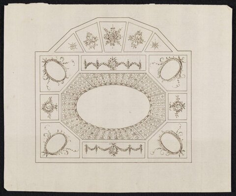 Inked Decorative Ceiling Design Sketch