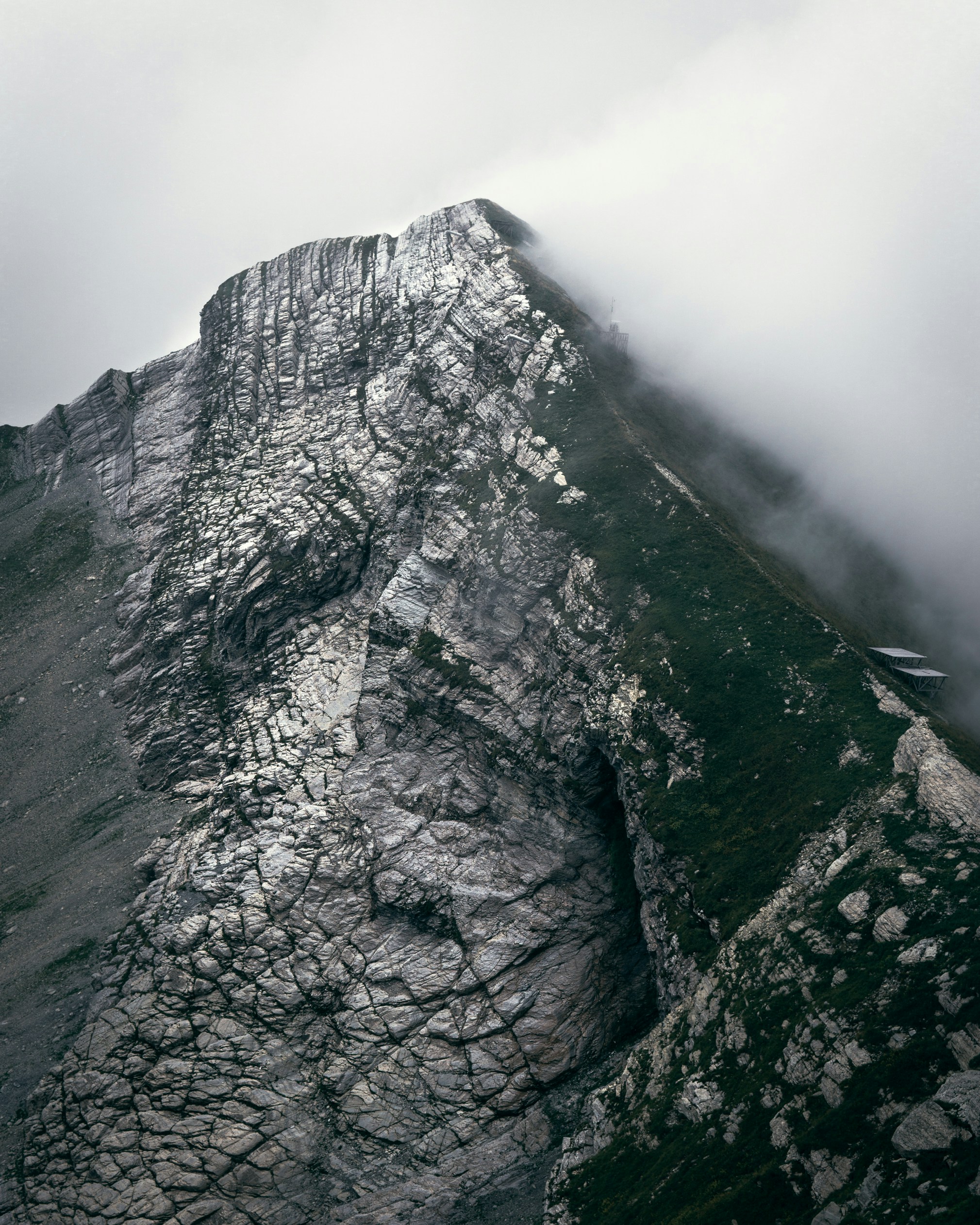 Foggy Rocky Mountain Peak