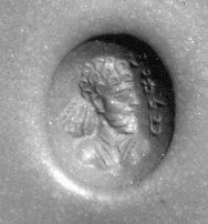 Close-up of Ancient Coin Portrait