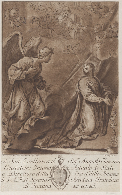 18th Century Engraving of the Annunciation