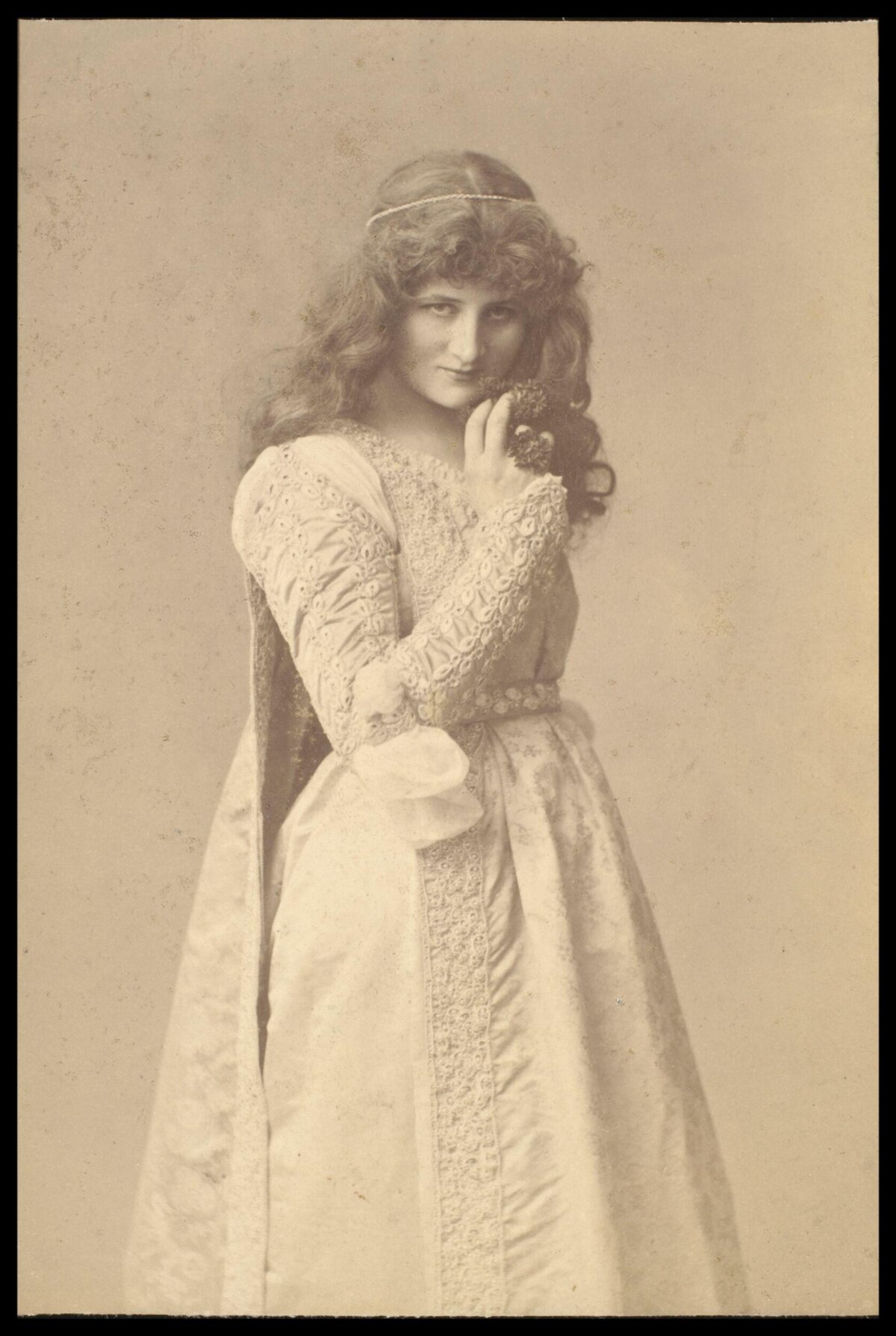 Sepia Vintage Portrait of Victorian Woman