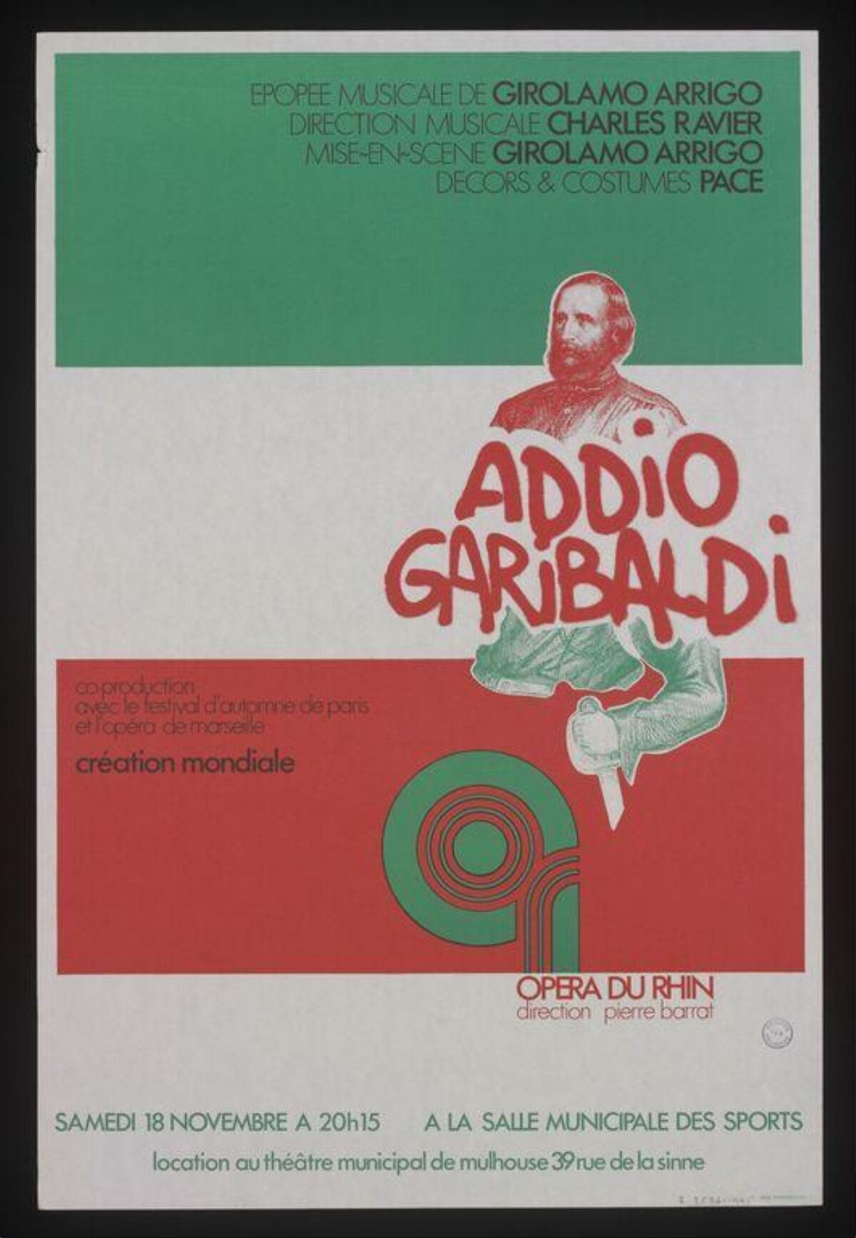 Addio Garibaldi Opera Poster