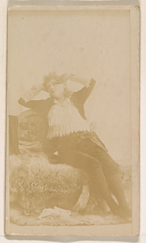 Vintage Sepia Reclining Woman Portrait