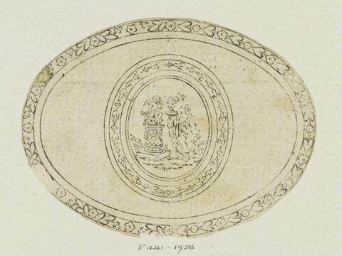 Oval Classical Design Sketch