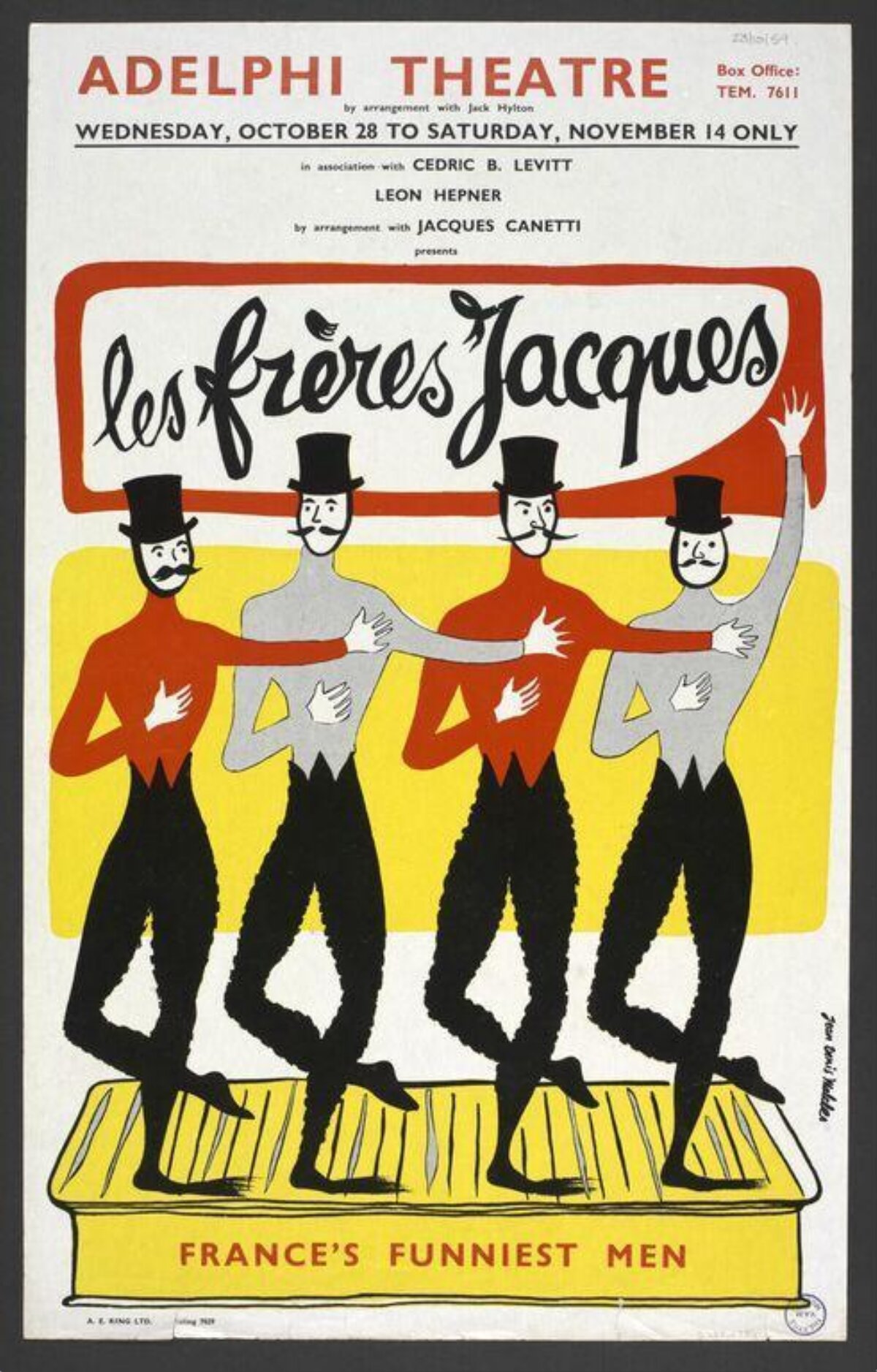 Vintage Les Frères Jacques Theatre Poster — Posters