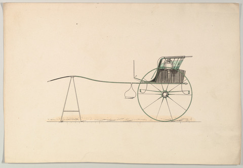 Vintage Horse Carriage Design Drawing