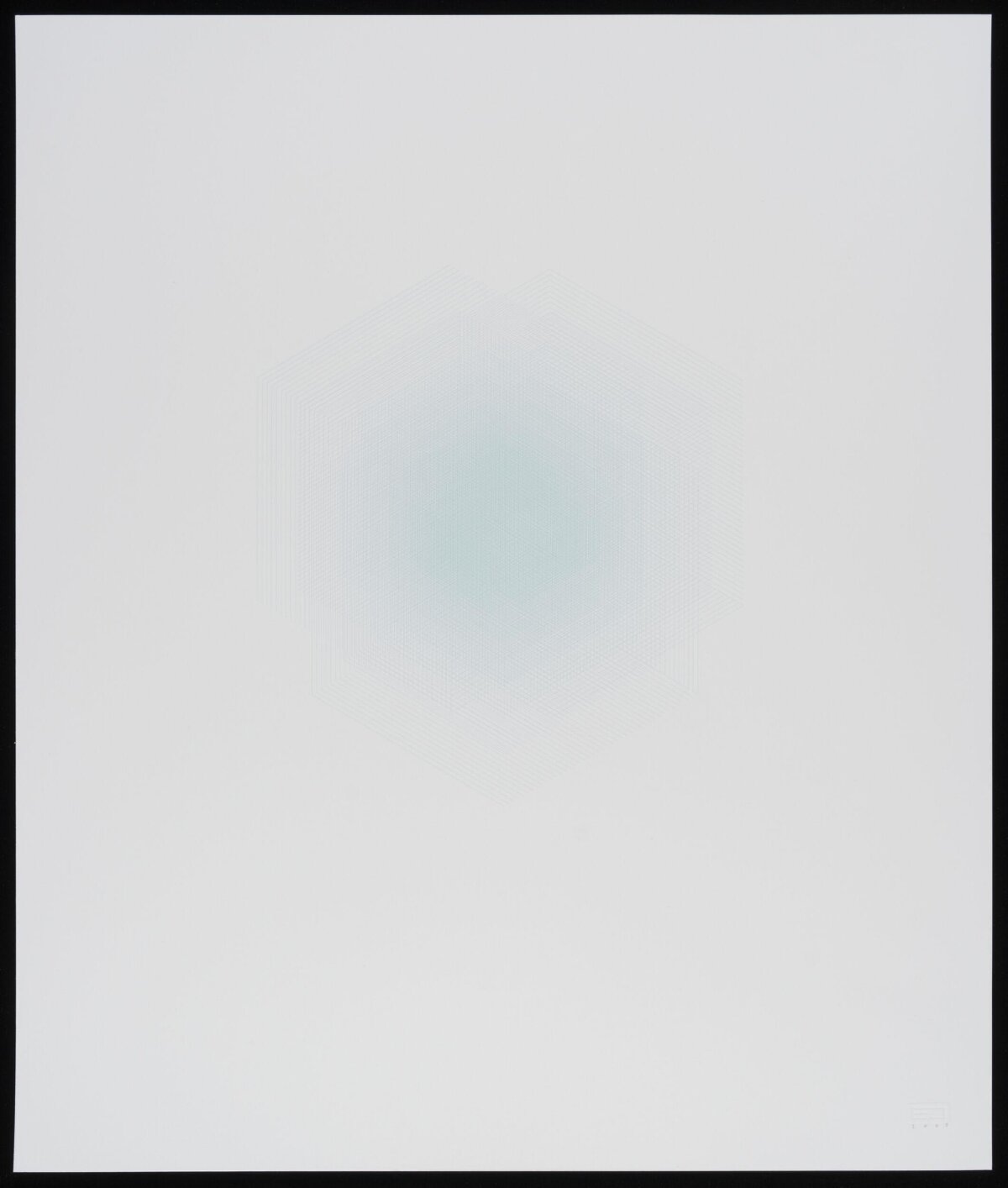 Minimalist Faded Hexagonal Abstract Art