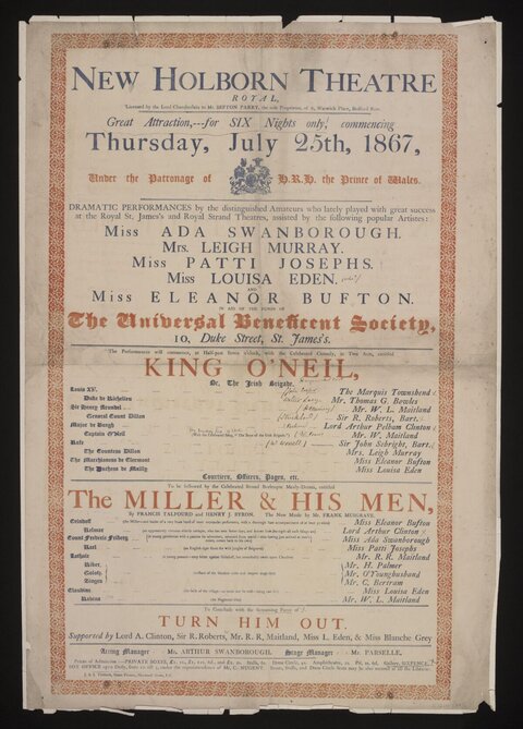 1867 New Holborn Theatre Playbill