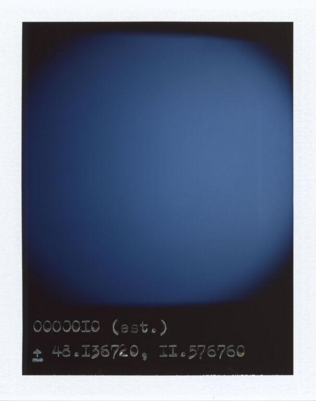 Blue Gradient Coordinate Text