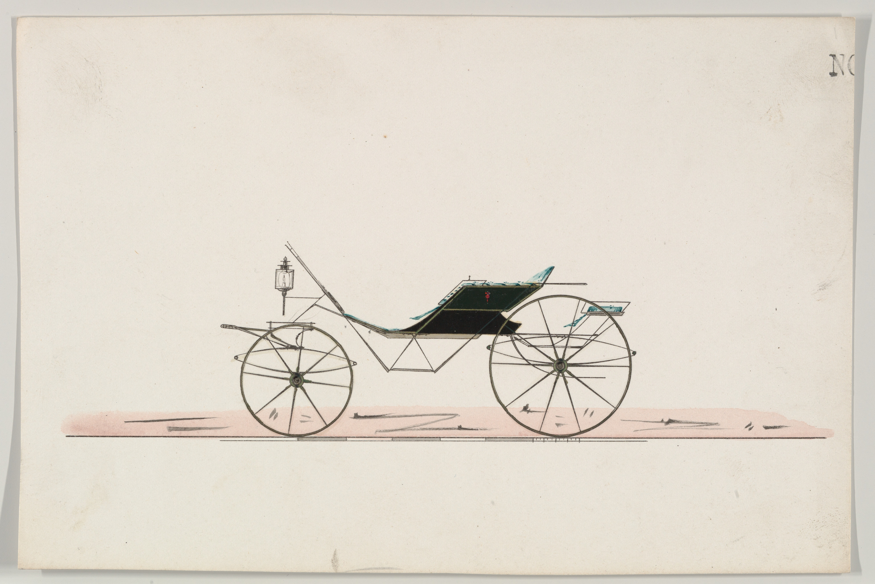 Vintage Horse Carriage Design Sketch