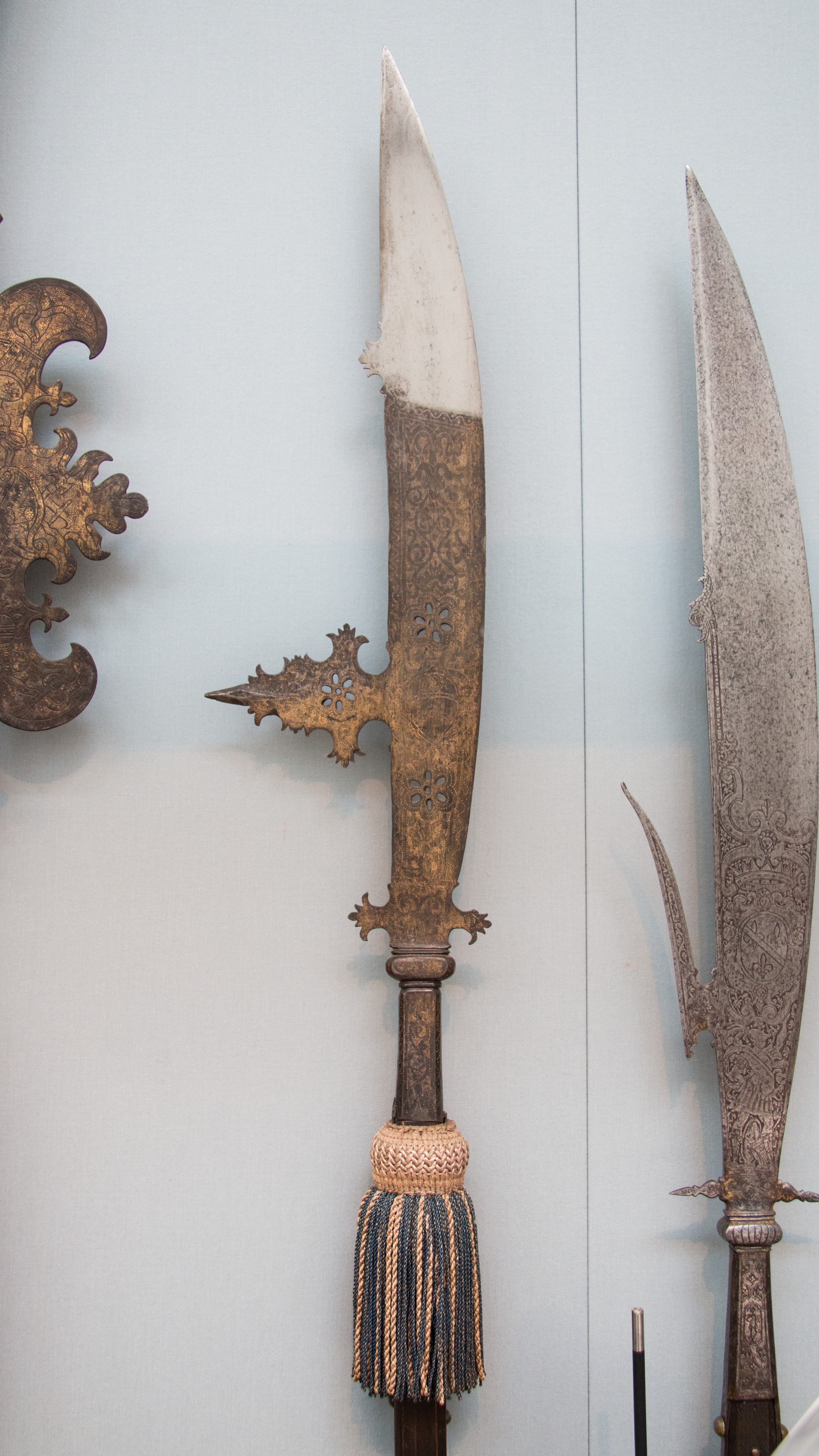 Ornate Antique Engraved Glaive