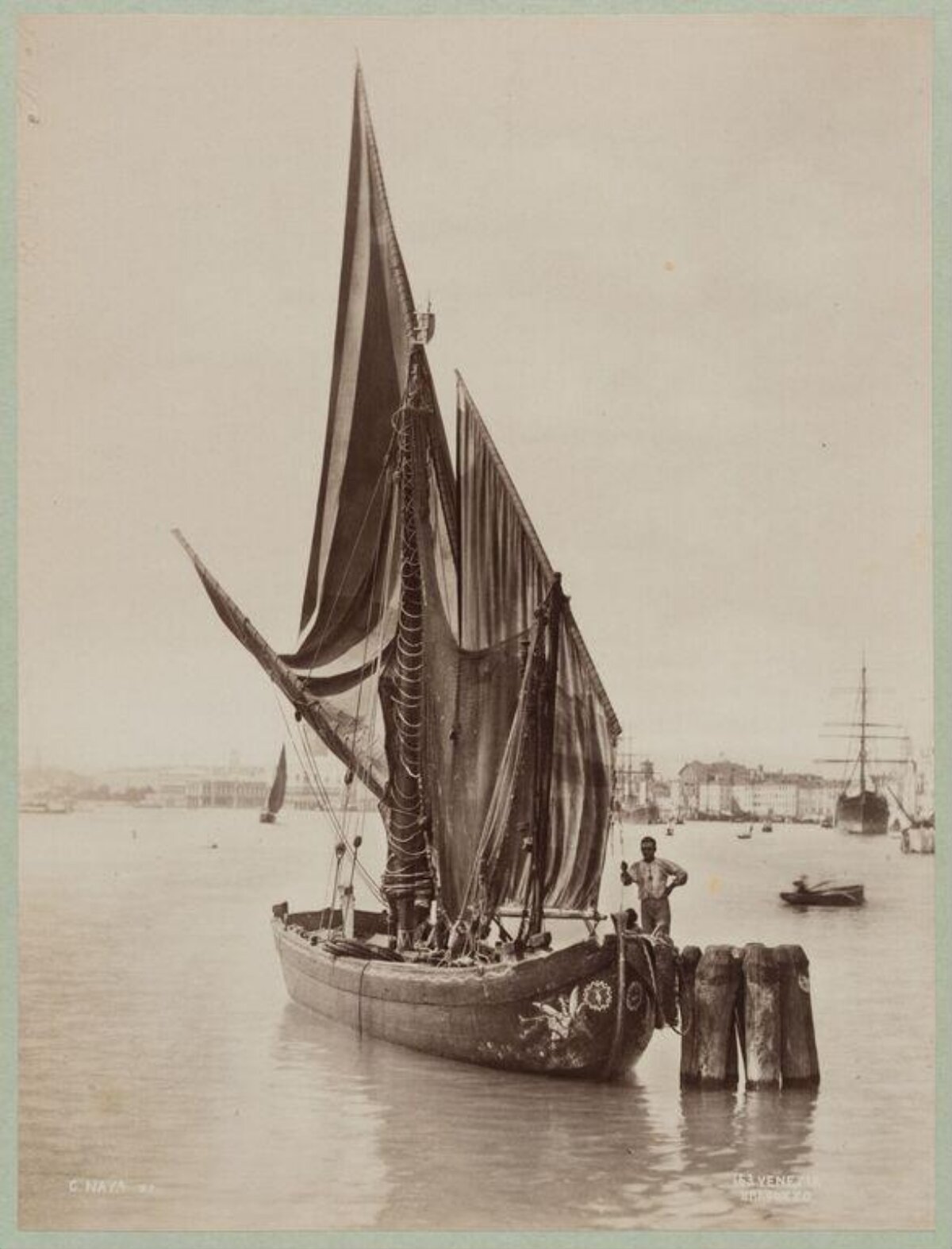 Sailing Boat Docked in Venice