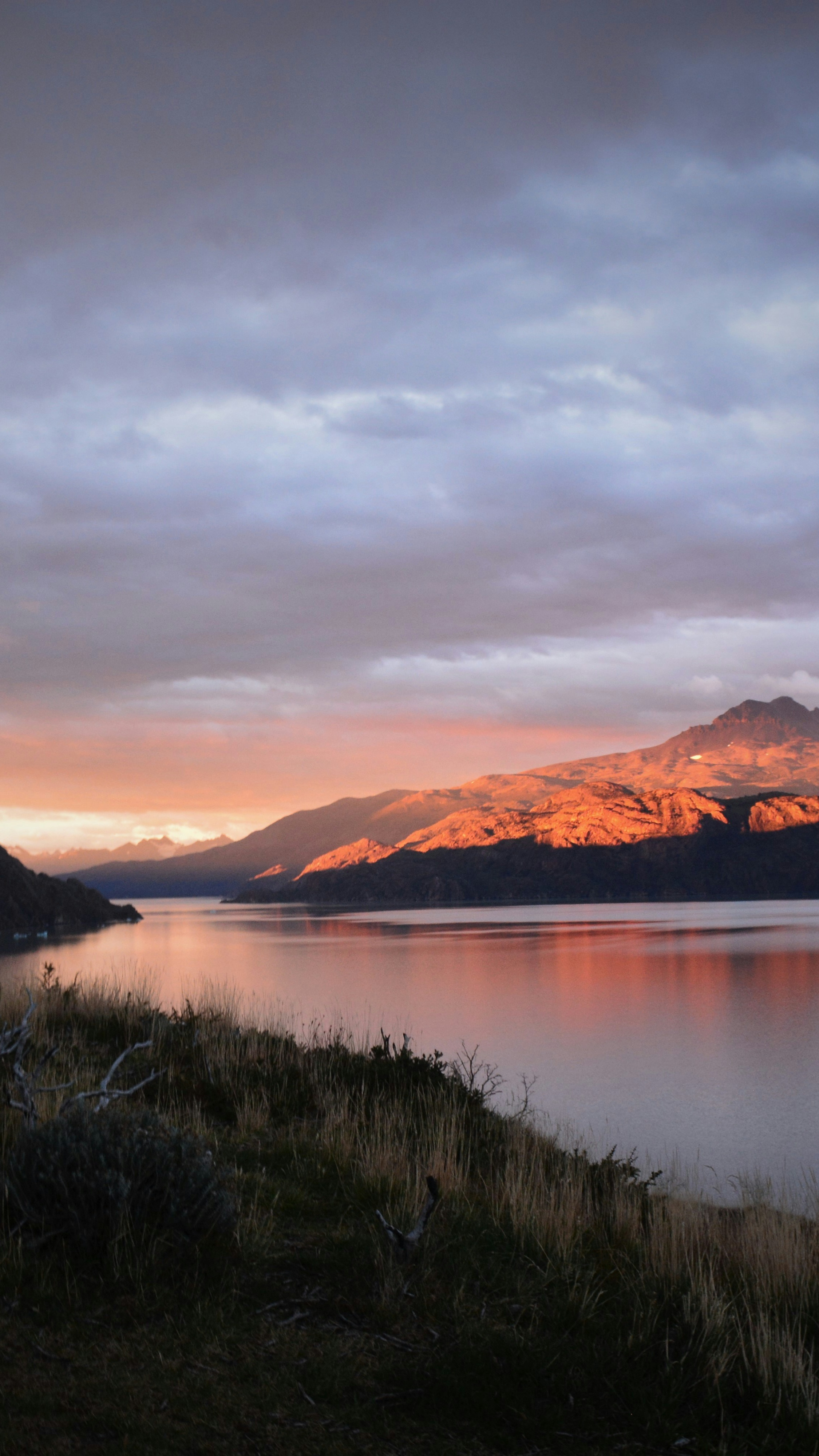 Sunset Mountain Lake Landscape