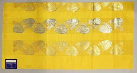 Yellow Gold Wave Patterned Fabric