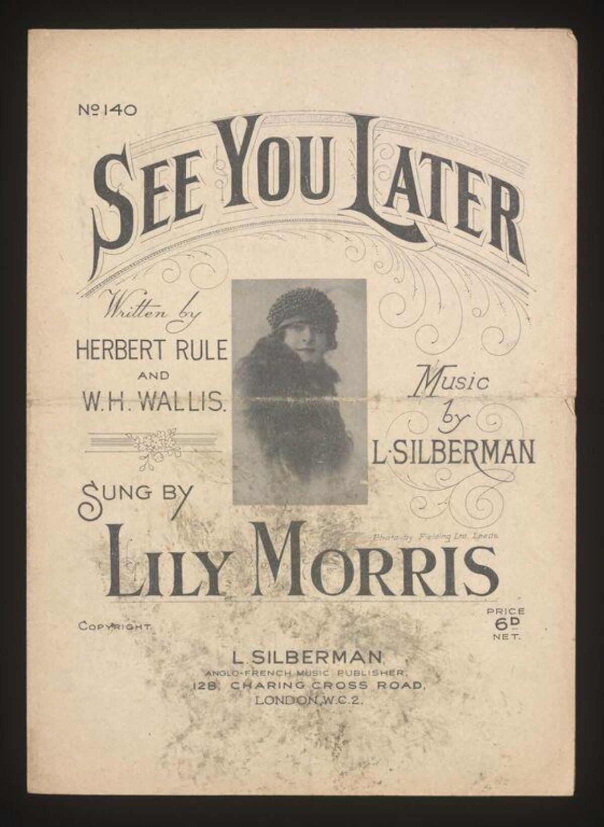 Vintage See You Later Sheet Music Cover