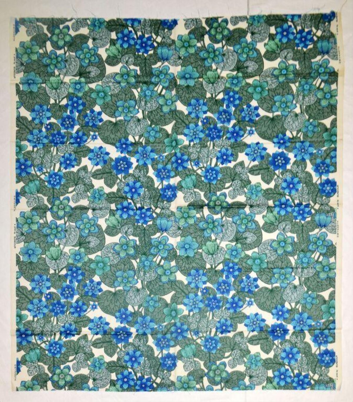 Blue Green Floral Textile Pattern