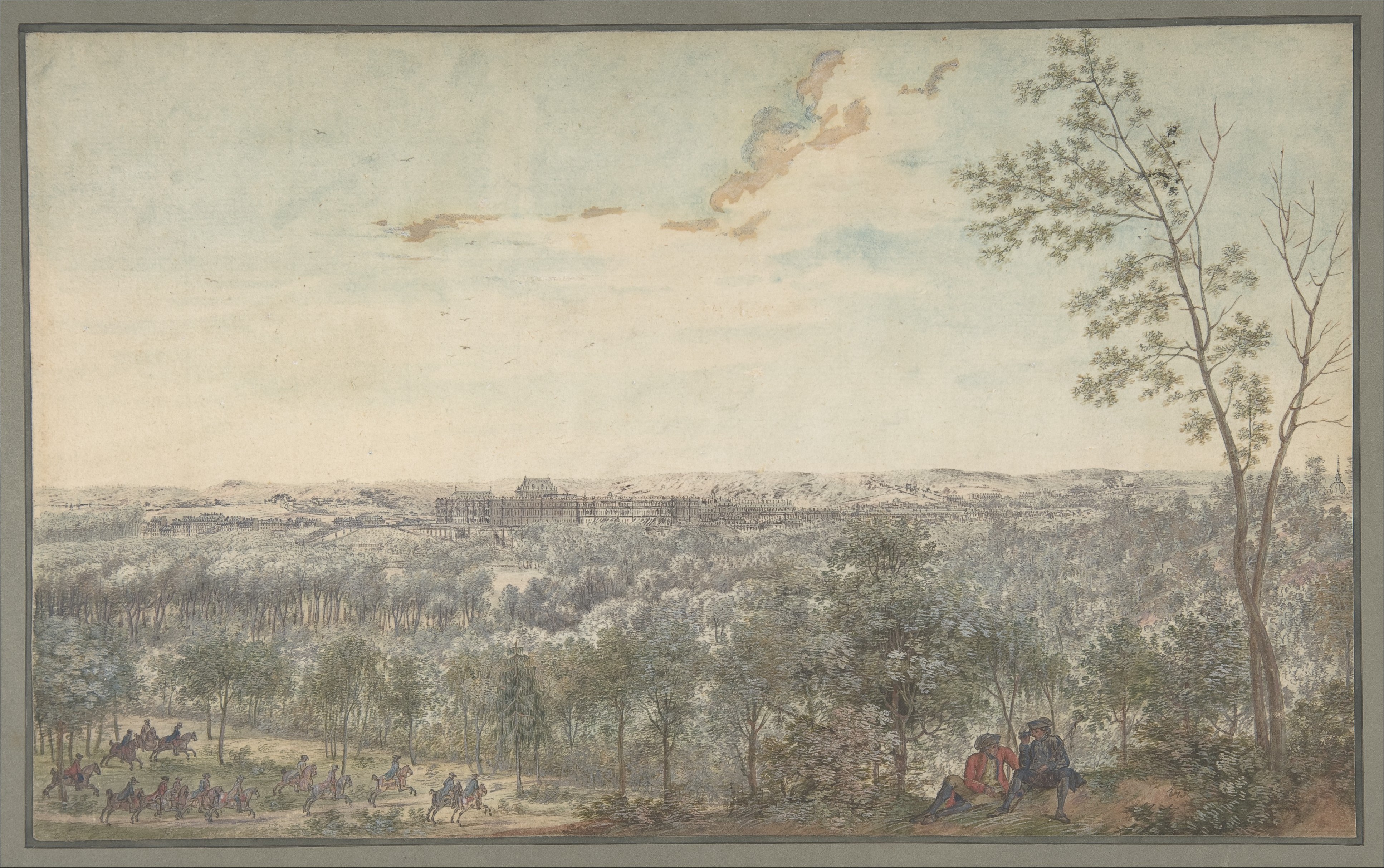 View of Versailles Palace from Forest