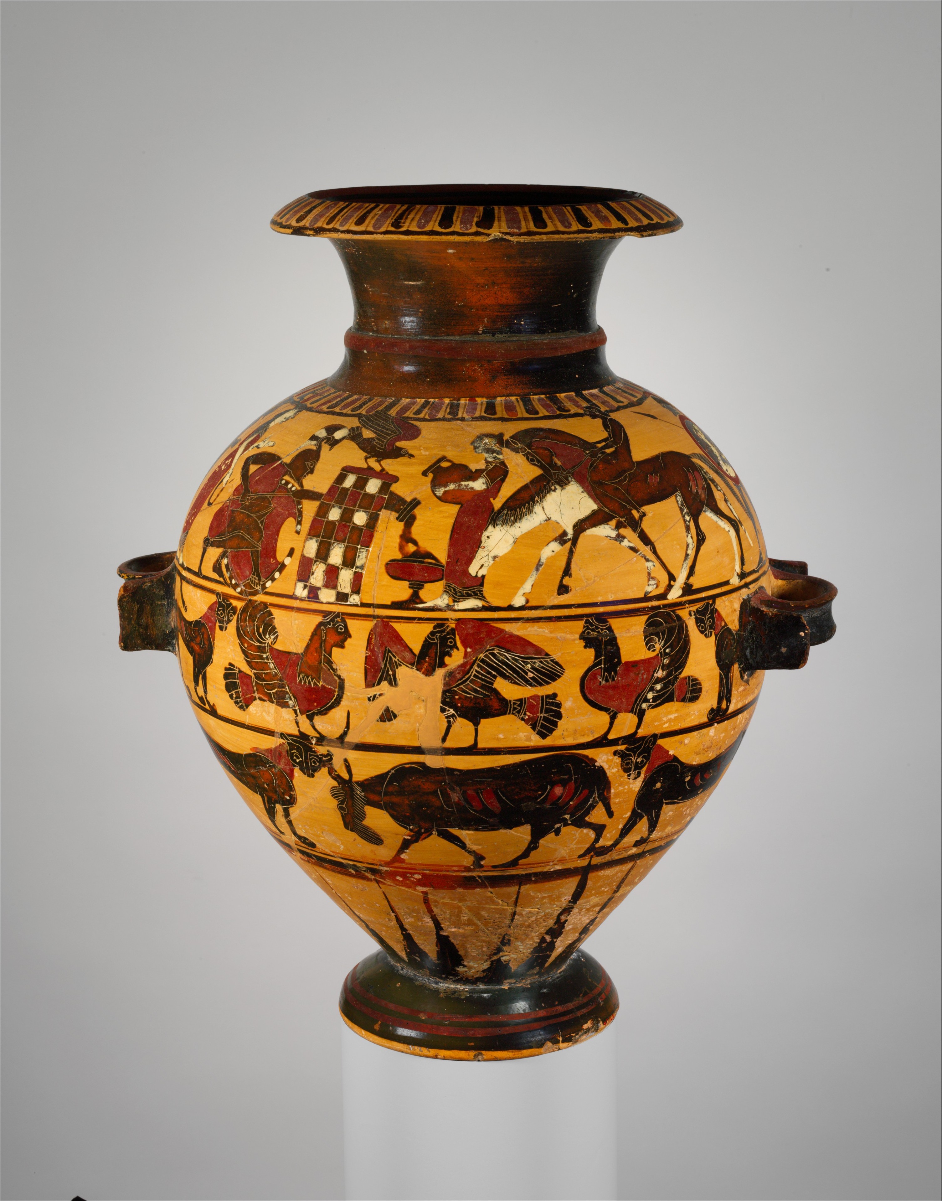 Ancient Greek Black-figure Terracotta Jar